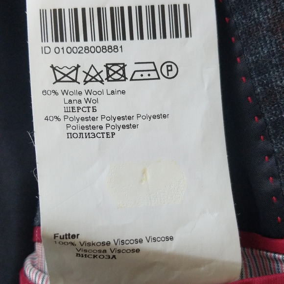 Benvenuto Black Label checkered wool suit jacket - Picture 9 of 10